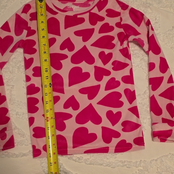 Cat & Jack Pink Heart Long Sleeve Top Size 10 (girl) (#9) - Picture 2 of 6